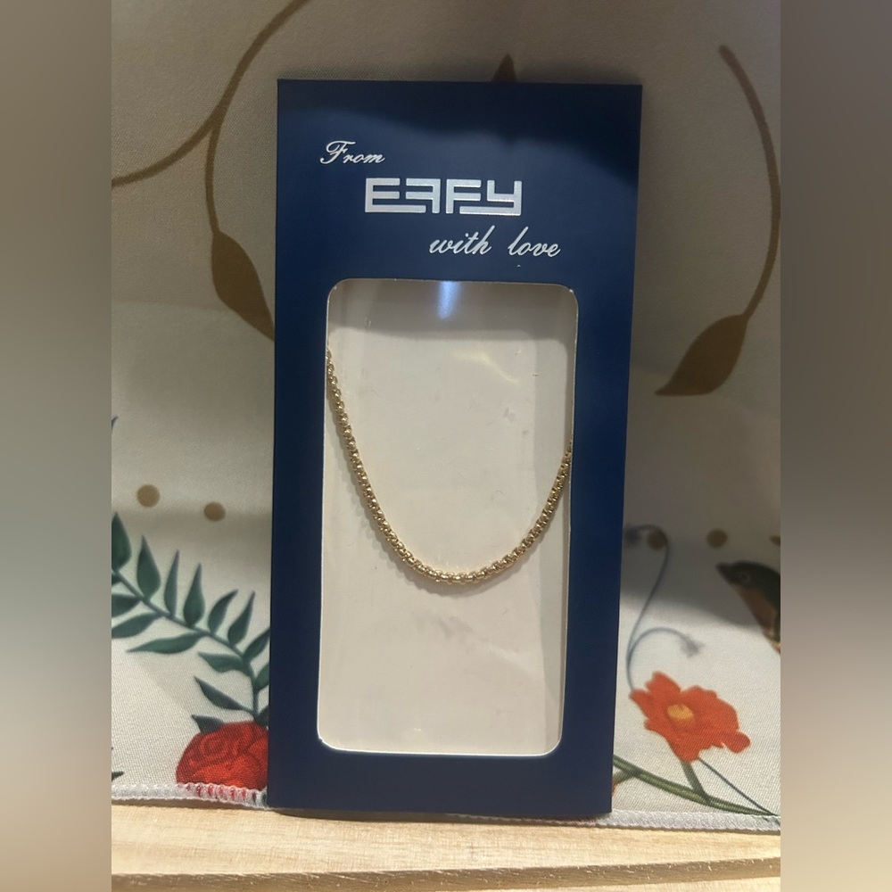 Effy Gold-Tone Necklace & Charm set 18K